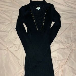 Black sweater dress